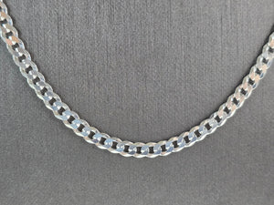 Mens Sterling Silver Italian Chain Link Necklace 11.1g E6266