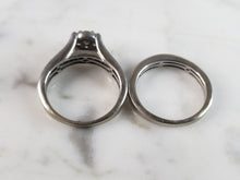 Load image into Gallery viewer, Womens Vintage Estate 10K White Gold Diamond Ring Set 5.5g, E6271