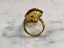 Load image into Gallery viewer, Womens Estate Sterling Silver Gold Tone Ring 6.6g E6274