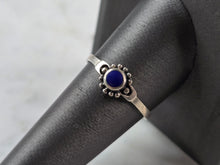 Load image into Gallery viewer, Womens Vintage Estate Sterling Silver Southwestern Lapis Ring 1.8g E627
