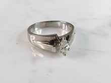 Load image into Gallery viewer, Womens Vintage Estate 14K White Gold Diamond Engagement Ring, 3.9g E6282