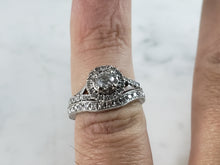 Load image into Gallery viewer, Womens Vintage Estate 14K White Gold Diamond Ring, 5.3g E6286