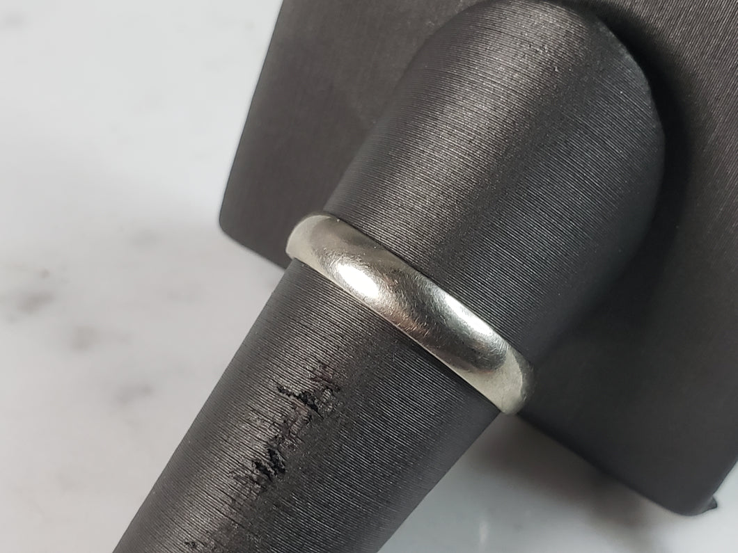 Vintage Estate 10K White Gold Band Wedding Ring 2.5g E6288