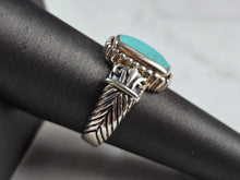 Load image into Gallery viewer, Womens Vintage Estate Sterling Silver Southwestern Turquoise Ring 5.8g E628