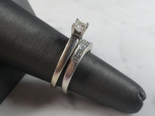 Load image into Gallery viewer, Womens Vintage Estate 14K White Gold Diamond Engagement Ring Set, 6.4g E6292