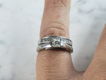 Load image into Gallery viewer, Womens Vintage Estate 14K White Gold Diamond Engagement Ring Set, 6.4g E6292