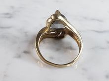 Load image into Gallery viewer, Womens Vintage Estate 10k Gold Mystic Topaz &amp; Diamond Ring 4.2g #E6296