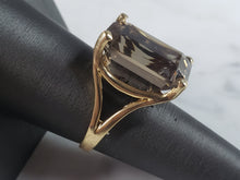 Load image into Gallery viewer, Womens Vintage Estate 14k Yellow Gold Smoky Quartz Ring 6.6g E6299