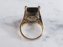 Load image into Gallery viewer, Womens Vintage Estate 14k Yellow Gold Smoky Quartz Ring 6.6g E6299