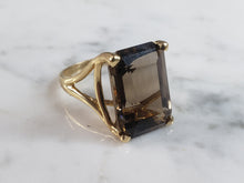 Load image into Gallery viewer, Womens Vintage Estate 14k Yellow Gold Smoky Quartz Ring 6.6g E6299