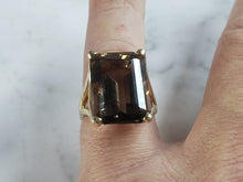 Load image into Gallery viewer, Womens Vintage Estate 14k Yellow Gold Smoky Quartz Ring 6.6g E6299