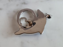 Load image into Gallery viewer, Womens Sterling Silver Blue Opal Dolphin Pendant 7.1g E6325