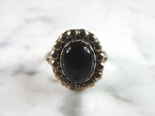 Load image into Gallery viewer, Womens Vintage Estate Sterling Silver Modernist Onyx Ring 2.8g E6327