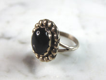 Load image into Gallery viewer, Womens Vintage Estate Sterling Silver Modernist Onyx Ring 2.8g E6327