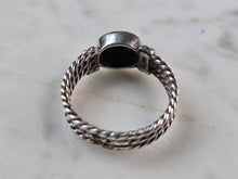 Load image into Gallery viewer, Womens Vintage Estate Sterling Silver Southwestern Malachite Ring 4.1g E634