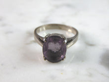 Load image into Gallery viewer, Womens Sterling Silver Modernist Amethyst Ring 2.9g E6352