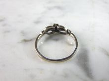 Load image into Gallery viewer, Womens Sterling Silver Modernist Floral Ring 1.3g E6359