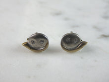 Load image into Gallery viewer, Womens Vintage Estate Sterling Silver Modernist Earrings 1.3g E6368