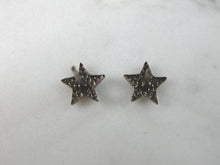 Load image into Gallery viewer, Womens Vintage Estate Sterling Silver Star Earrings 0.5g E6369