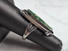 Load image into Gallery viewer, Womens Sterling Silver Navajo Freda Woodman Hansen  Turquoise Ring 8.1g E636