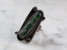 Load image into Gallery viewer, Womens Sterling Silver Navajo Freda Woodman Hansen  Turquoise Ring 8.1g E636