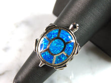 Load image into Gallery viewer, Womens Sterling Silver Modernist Opal Turtle Ring 6.3g E6371