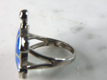 Load image into Gallery viewer, Womens Sterling Silver Modernist Opal Turtle Ring 6.3g E6371