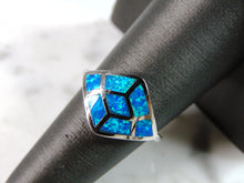 Load image into Gallery viewer, Womens Sterling Silver Modernist Opal Ring 4.6g E6372