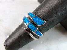 Load image into Gallery viewer, Womens Sterling Silver Modernist Opal Spiral Ring 3.8g E6373