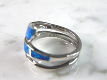 Load image into Gallery viewer, Womens Sterling Silver Modernist Opal Spiral Ring 3.8g E6373