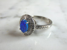 Load image into Gallery viewer, Womens Sterling Silver Modernist Opal Ring 2.8g E6375