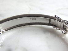 Load image into Gallery viewer, Womens Sterling Silver Modernist Opal Bangle Bracelet 18.2g E6377