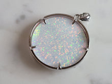 Load image into Gallery viewer, Womens Sterling Silver Opal Dolphin Pendant 5.3g E6383