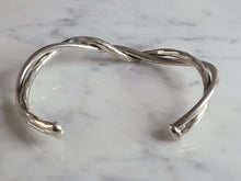 Load image into Gallery viewer, Womens Vintage Estate Sterling Silver Modernist Cuff Bracelet 13.6g E6384