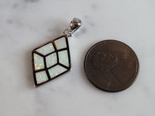Load image into Gallery viewer, Womens Estate Sterling Silver Modernist Opal Pendant 3.2g E6385