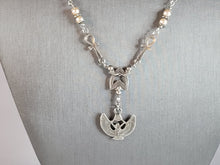 Load image into Gallery viewer, Womens Vintage Estate Sterling Silver Egyptian Pendant Necklace 8.5g E6395