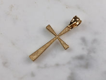 Load image into Gallery viewer, Womens Sterling Silver Gold Tone Religious Cross Necklace 2.6g E6398