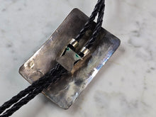 Load image into Gallery viewer, Native American Bear Claw Sterling Silver Turquoise Coral Bolo Tie E639