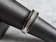Load image into Gallery viewer, Womens Vintage Estate Sterling Silver Black Diamond Modernist Ring 4.2g #E6401