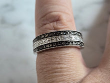 Load image into Gallery viewer, Womens Vintage Estate Sterling Silver Black Diamond Modernist Ring 4.2g #E6401