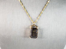 Load image into Gallery viewer, Womens Vintage Estate 14K Gold Smoky Quartz Pendant w/ Necklace, 10.2g E6408