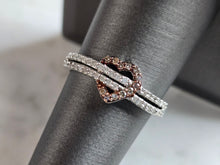 Load image into Gallery viewer, Womens Vintage Estate Sterling Silver Diamond Heart Ring 2.1g #E6415