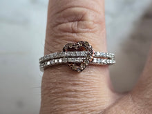 Load image into Gallery viewer, Womens Vintage Estate Sterling Silver Diamond Heart Ring 2.1g #E6415