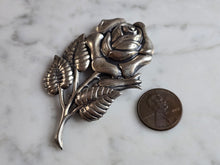 Load image into Gallery viewer, Womens Vintage Estate Sterling Silver Danecraft Floral Brooch, 11.7g E6426