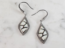 Load image into Gallery viewer, Womens Estate Sterling Silver Modernist Opal Earrings 7.8g E6428