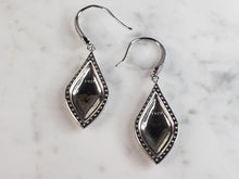 Load image into Gallery viewer, Womens Estate Sterling Silver Modernist Opal Earrings 7.8g E6428