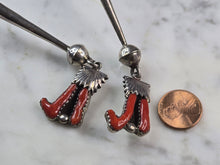 Load image into Gallery viewer, Southwestern Native American Sterling Silver Coral Leekya Bolo Tie E642
