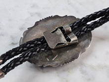 Load image into Gallery viewer, Southwestern Native American Sterling Silver Coral Bolo Tie E643