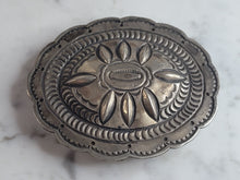 Load image into Gallery viewer, Vintage Estate Sterling Silver Southwestern Belt Buckle 58.5g E6441