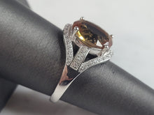 Load image into Gallery viewer, Womens Estate Sterling Silver Modernist Citrine Ring 4.2g E6442